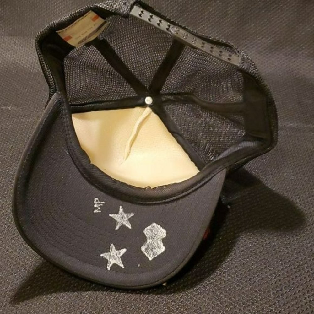 Trucker Hat, Custom Patchwork X! Euc - image 6